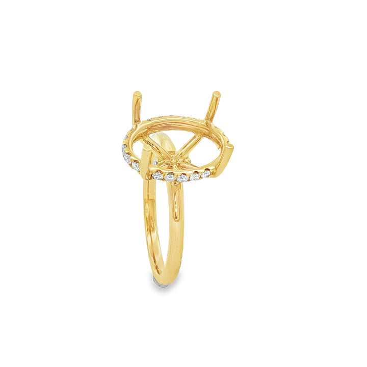 14kt Yellow Gold Diamond Semi-mount