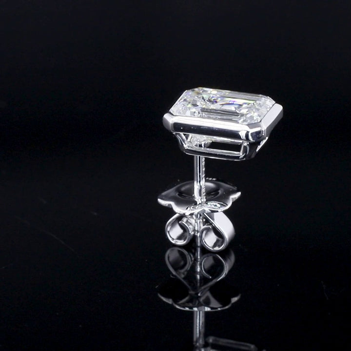 14kt White Gold GIA Certified Lab Diamond Studs