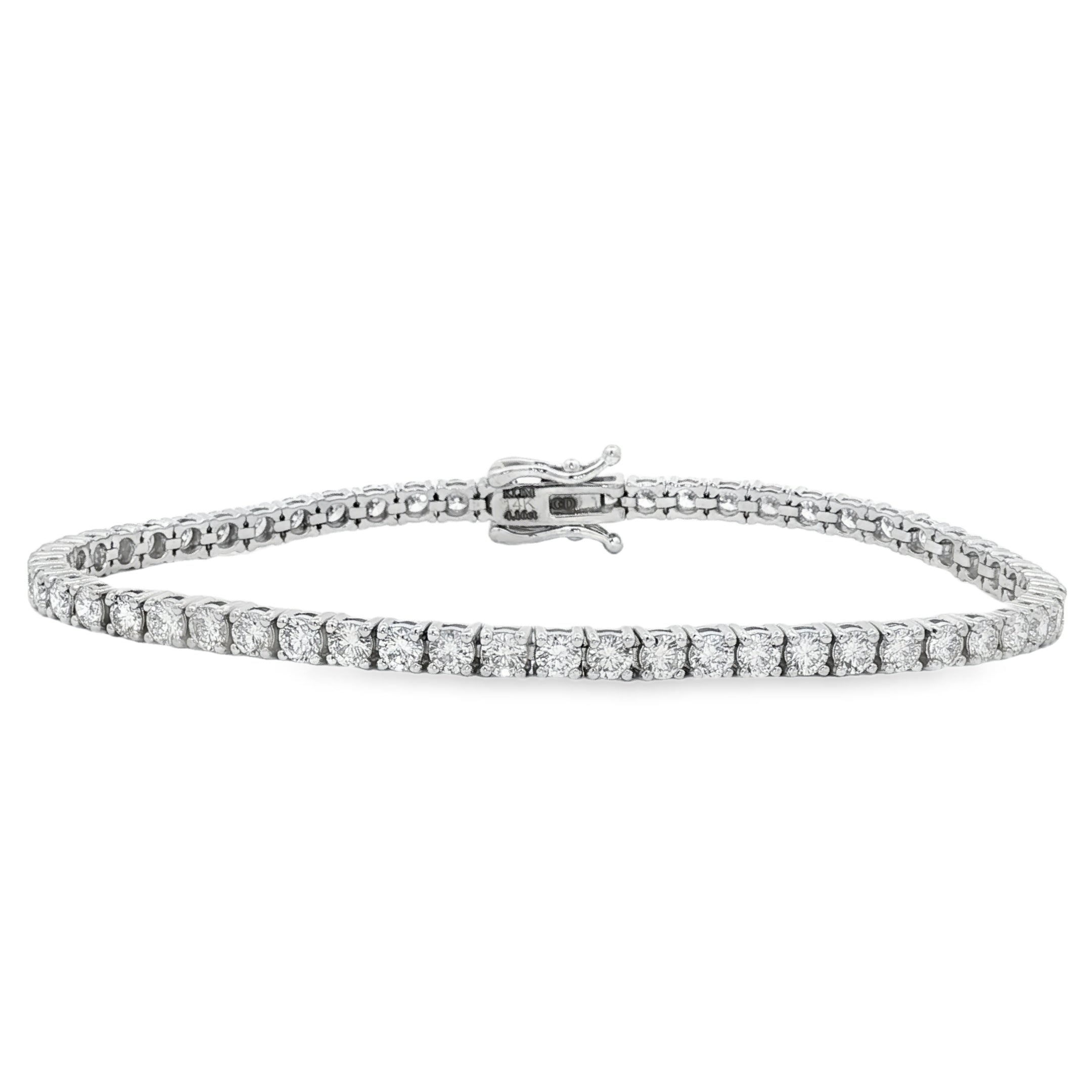 14kt White Gold Lab Diamond Tennis Bracelet