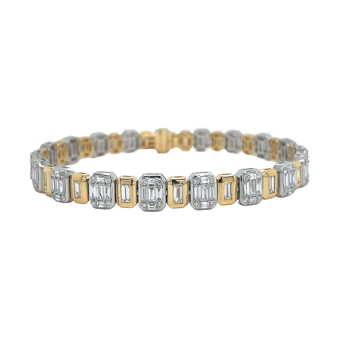 18kt Yellow and White Gold Diamond Bracelet