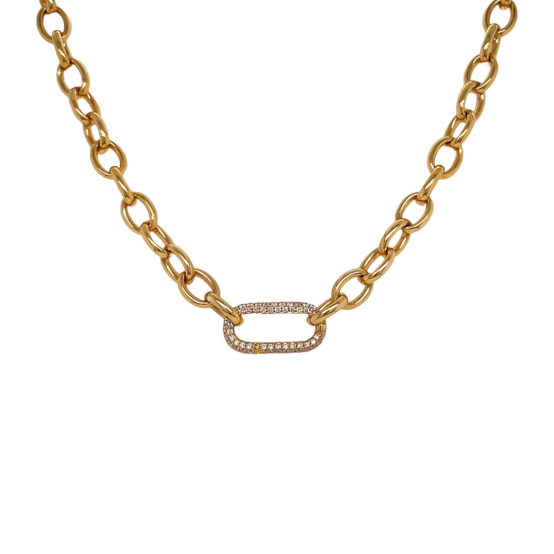 18kt Yellow Gold Diamond Necklace