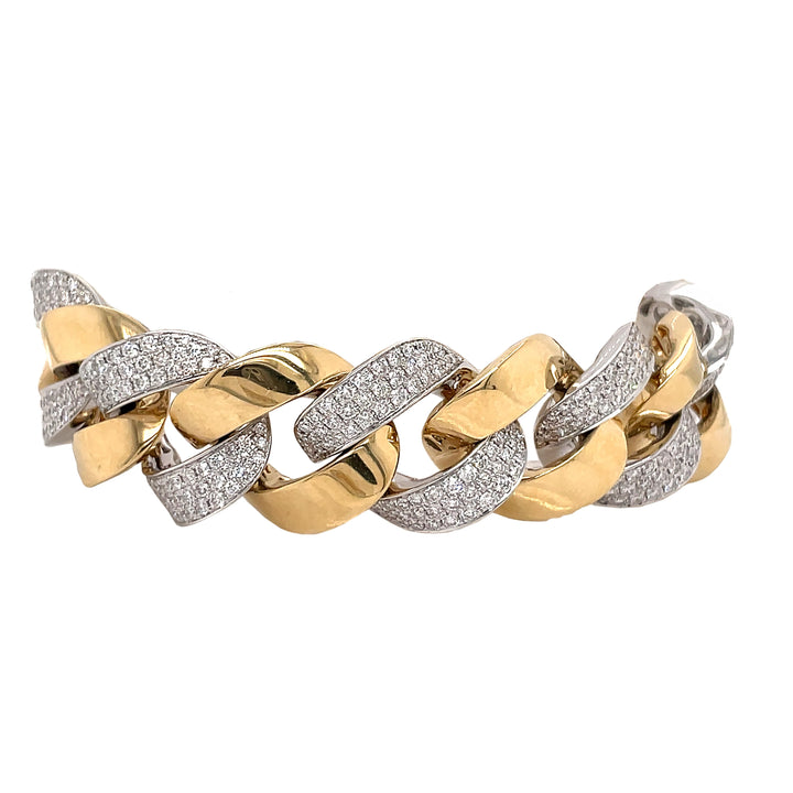 18kt Yellow And White Gold Diamond Bracelet
