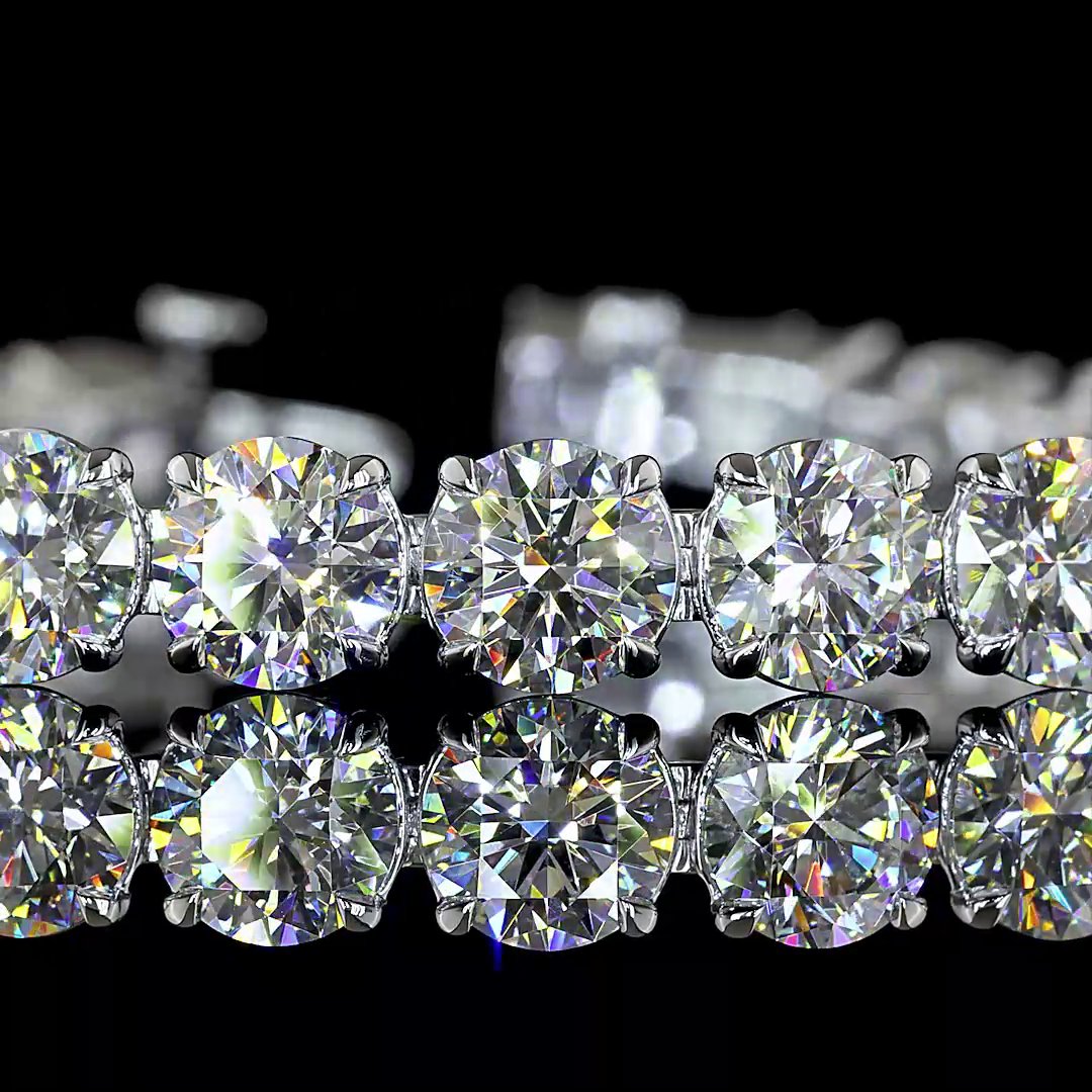 14kt White Gold Lab Diamond Tennis Bracelet