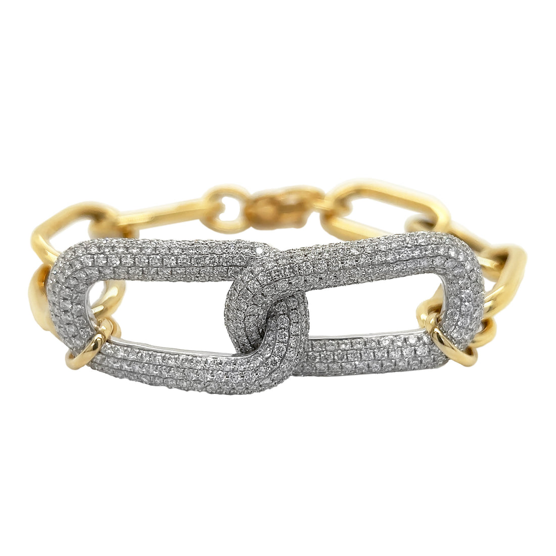 18kt Yellow And White Gold Diamond Bracelet