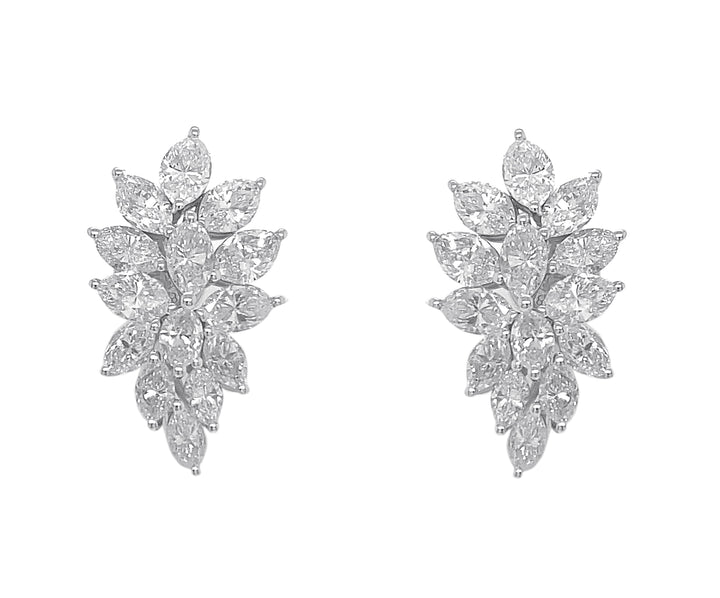 18kt White Gold Diamond Earrings