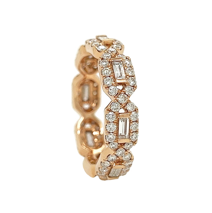 18kt Rose Gold Diamond Band