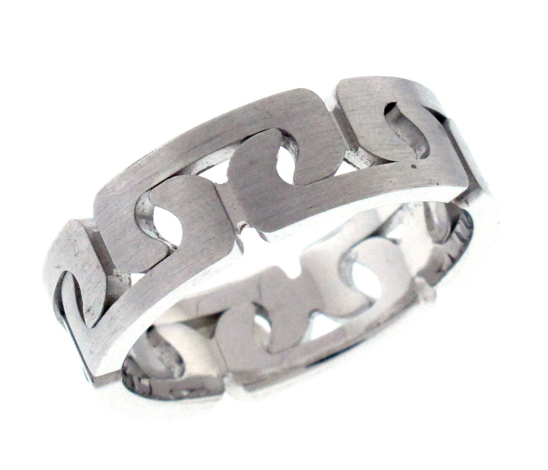 14kt White Gold Men's Wedding Band