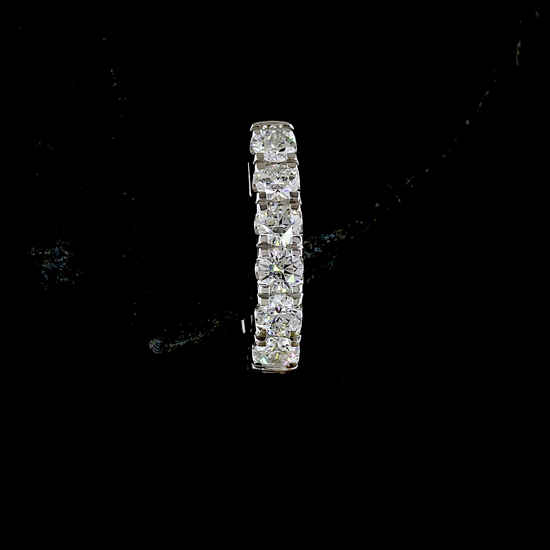 14kt White Gold Lab Diamond Huggie Earring