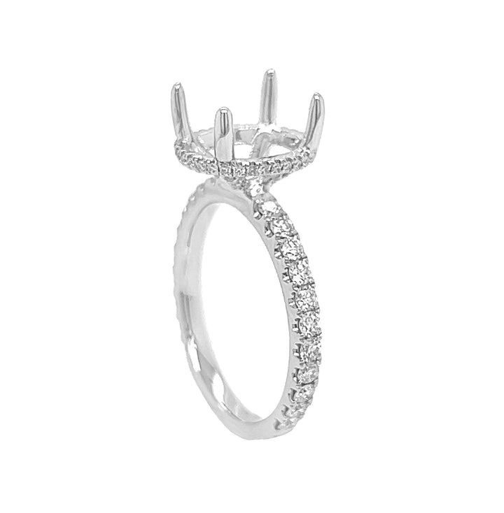 18kt White Gold Diamond Semi Mount