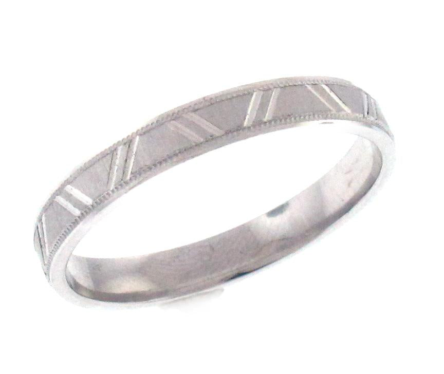 14kt White Gold Men's Wedding Band