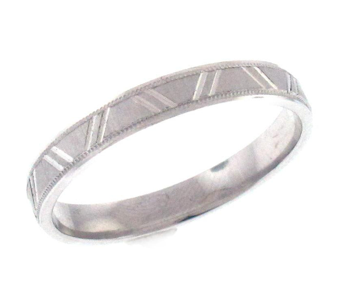 14kt White Gold Men's Wedding Band