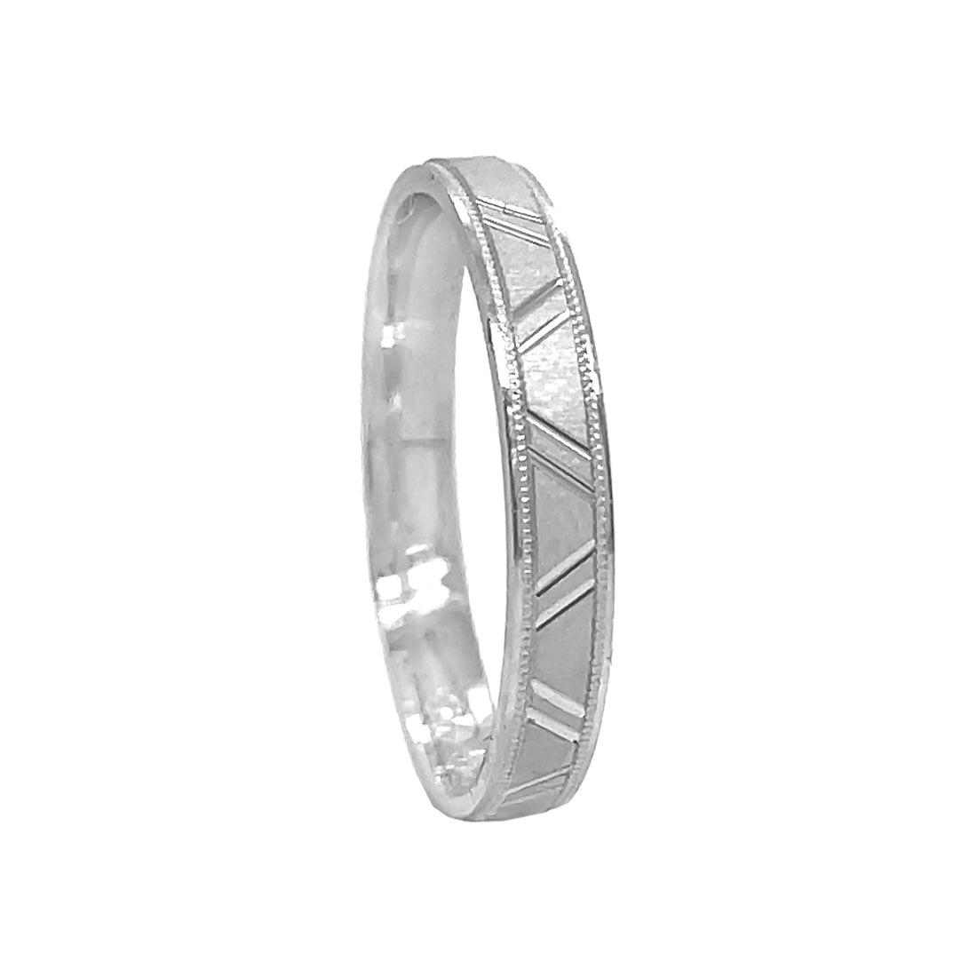 14kt White Gold Men's Wedding Band