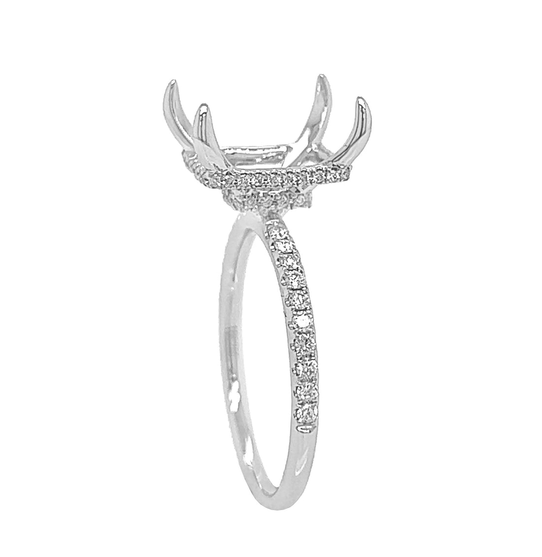 18kt White Gold Diamond Semi Mount