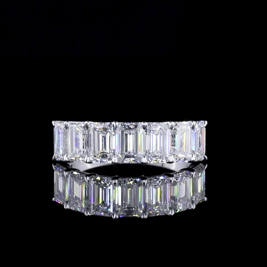 14kt White Gold Lab Diamond Band