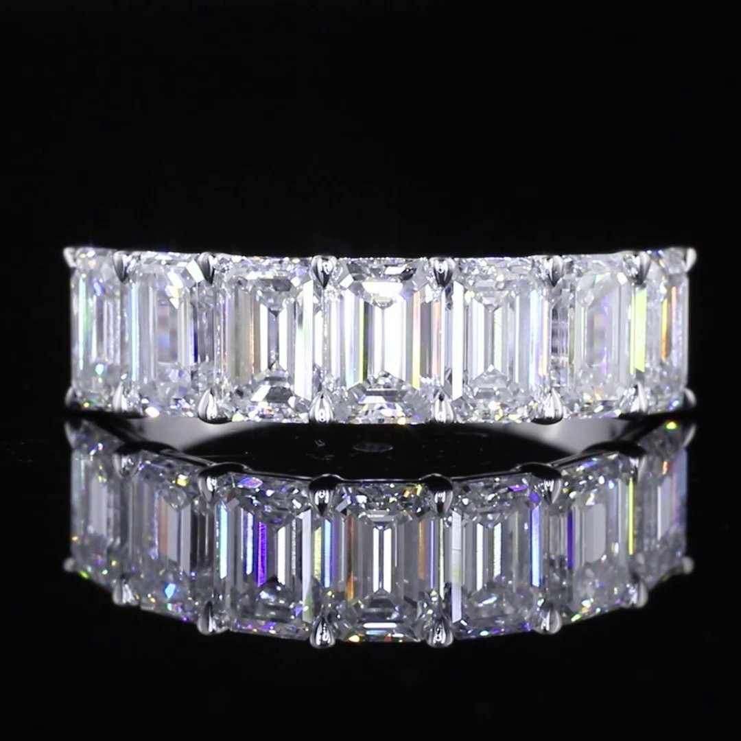14kt White Gold Lab Diamond Band