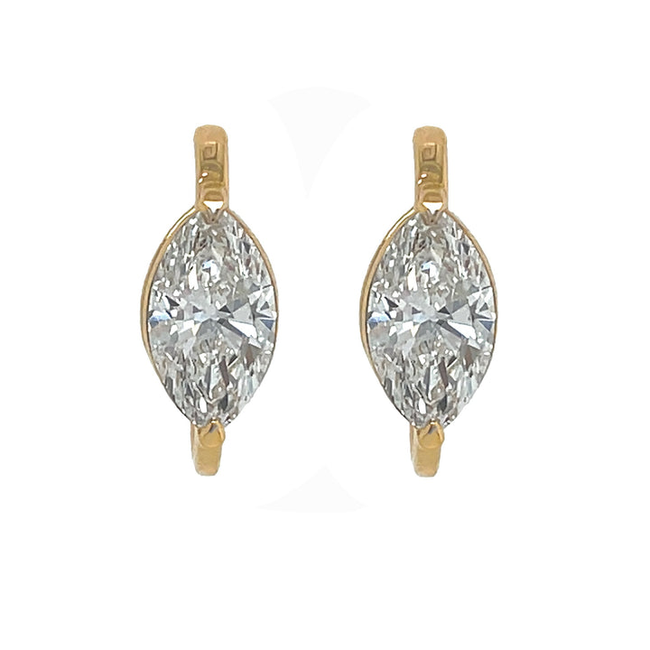 18kt Yellow Gold Diamond Earrings