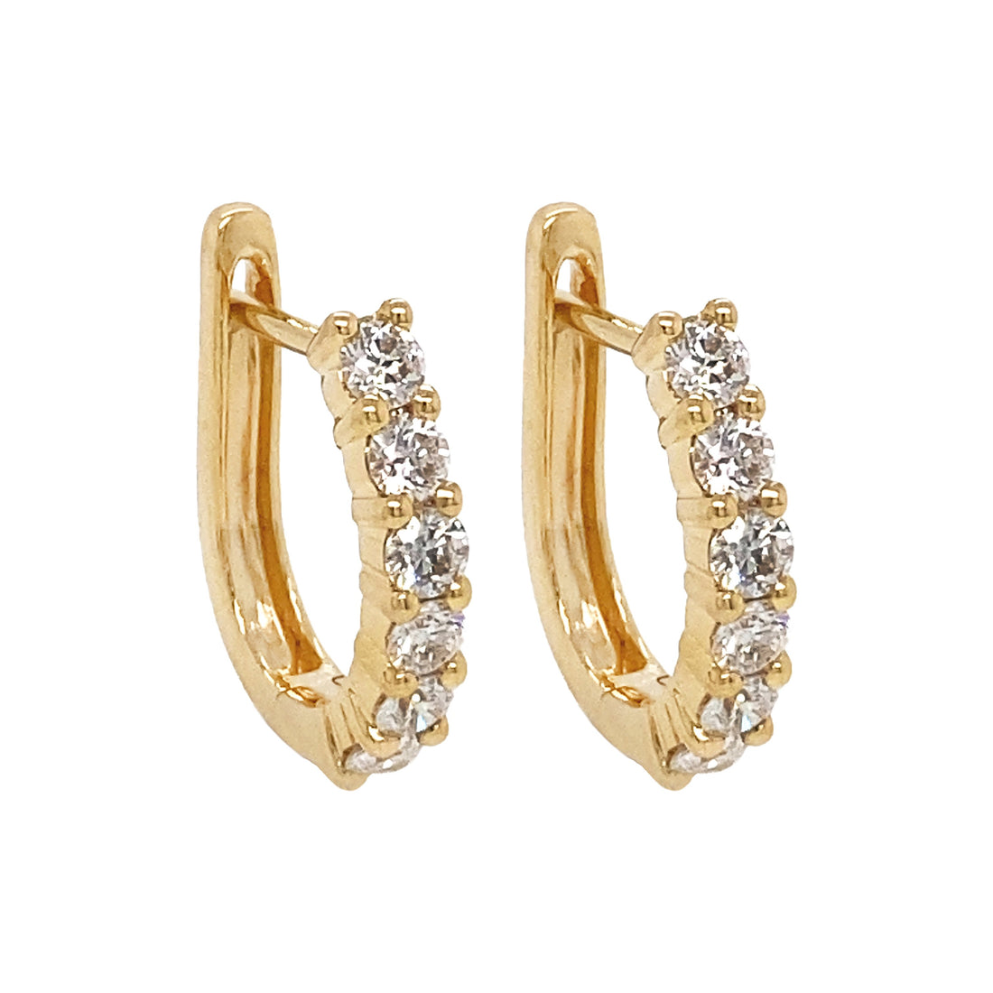 18kt Yellow Gold Diamond Earrings