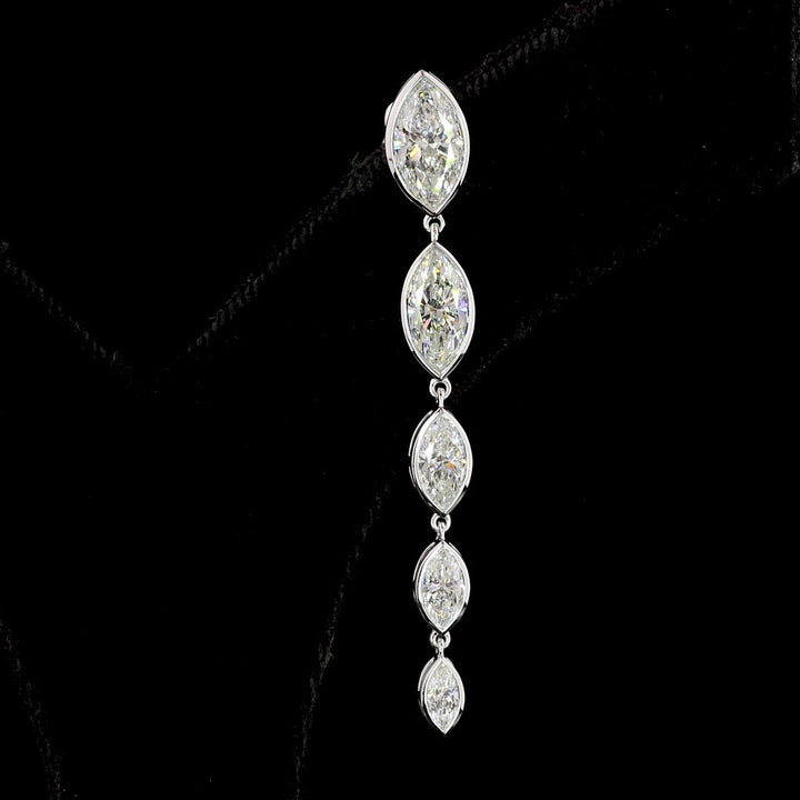 14kt White Gold Lab Diamond Dangling Earrings