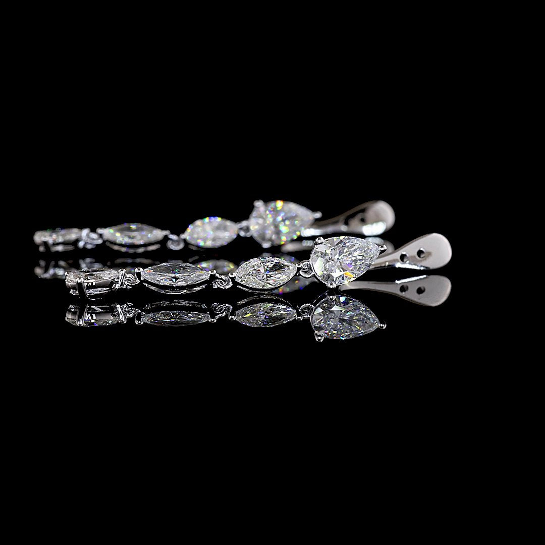 14kt White Gold Lab Diamond Earrings