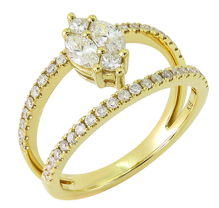18kt Yellow Gold Diamond Ring
