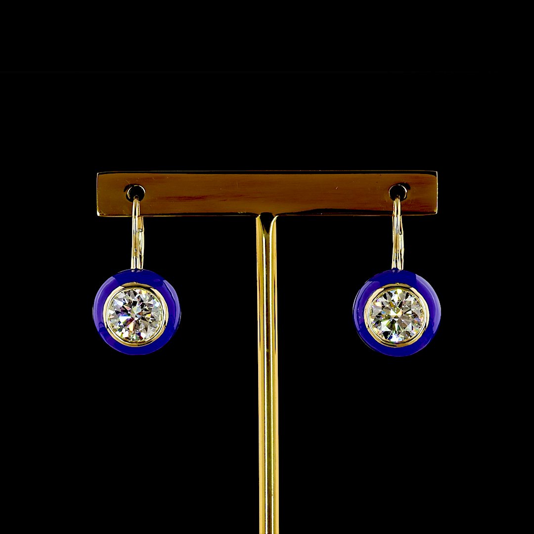 14kt Yellow Gold Lab Diamond Earrings