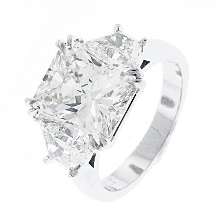 Platinum Diamond Radiant Cut Engagement Ring(Without Center Stone)