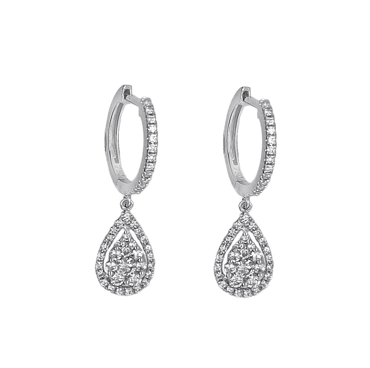18kt White Gold Diamond Earrings