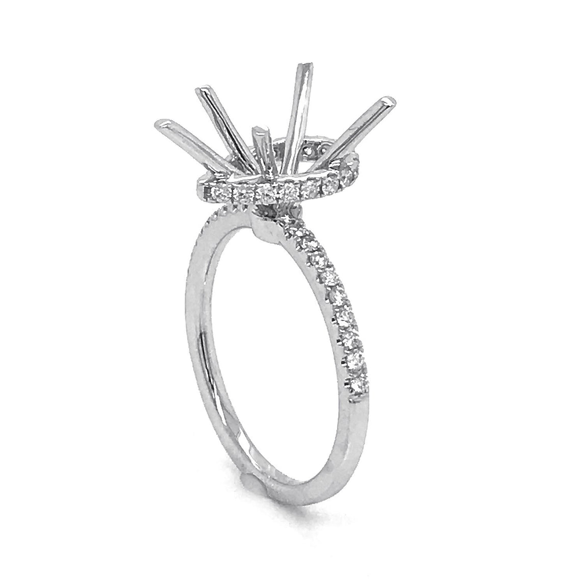 18kt White Gold Diamond Semi Mount
