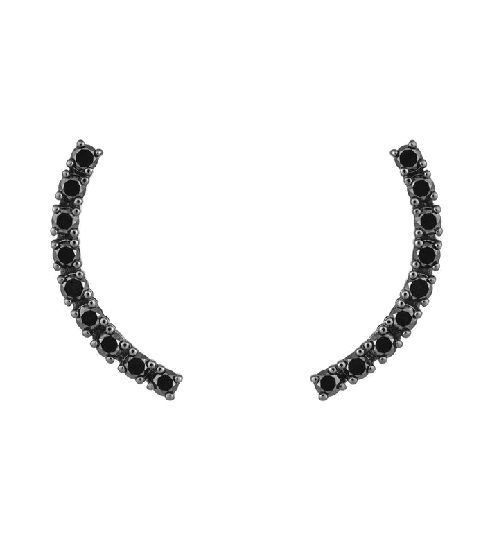18kt White Gold Black Diamond Earrings