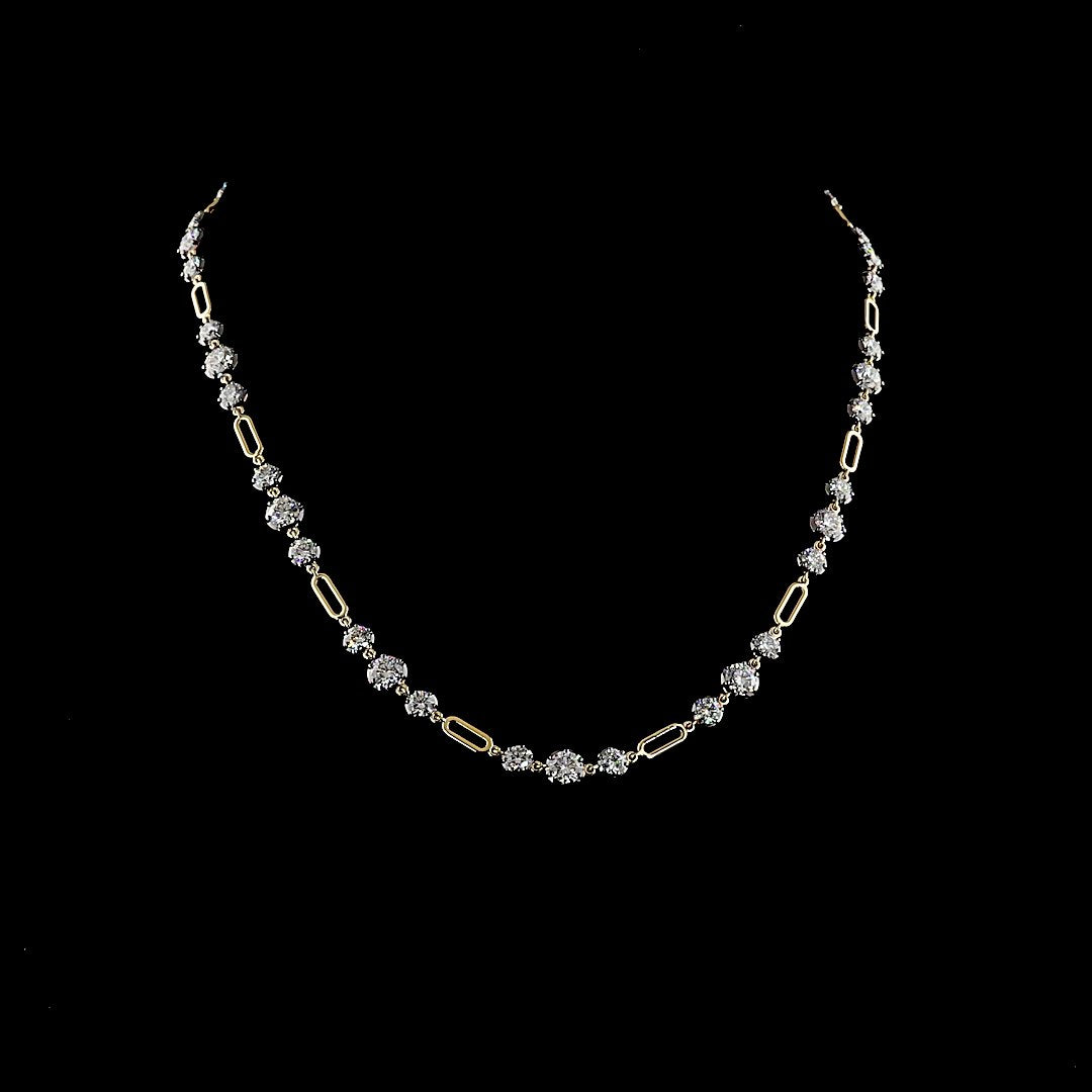 14kt Yellow Gold Lab Diamond Necklace