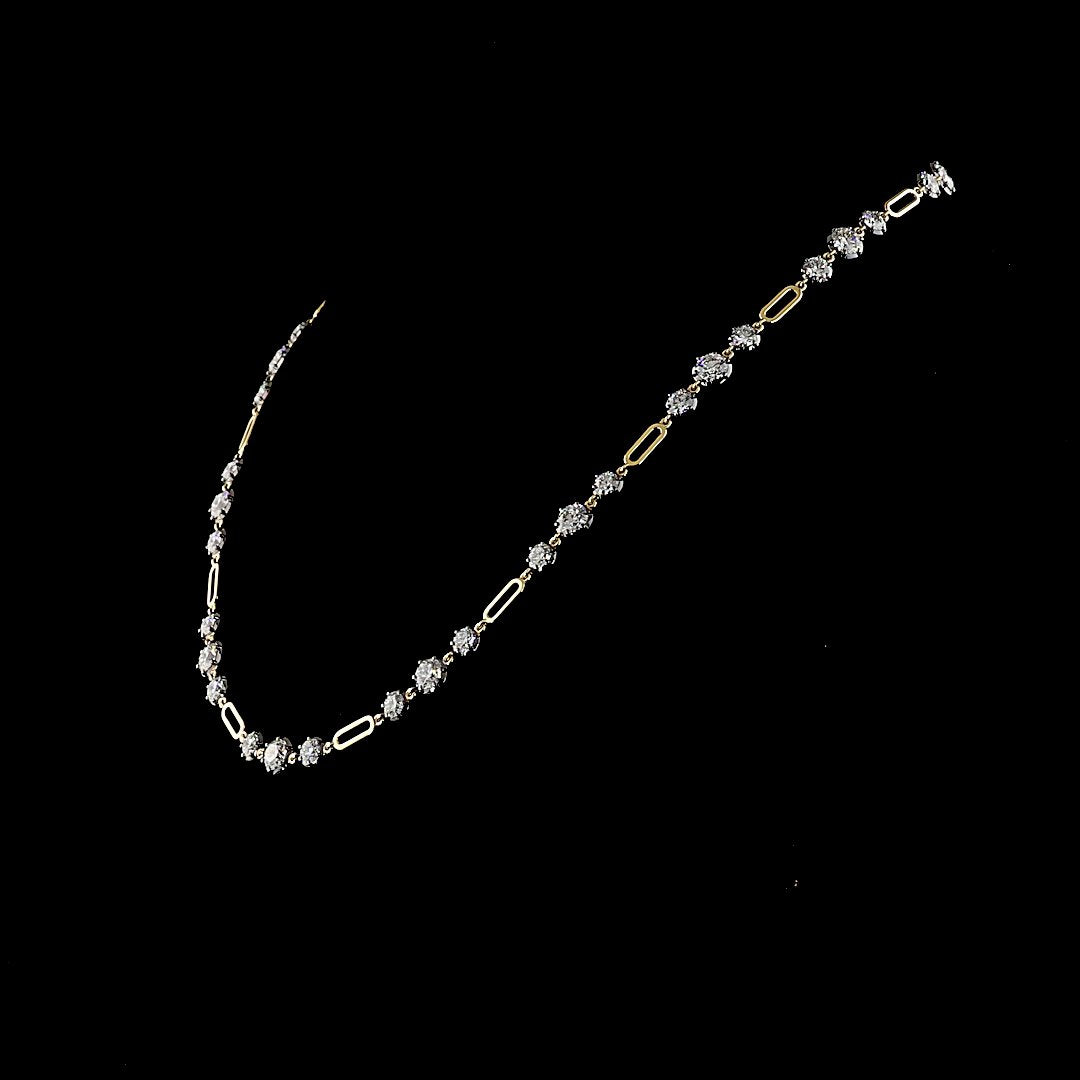 14kt Yellow Gold Lab Diamond Necklace
