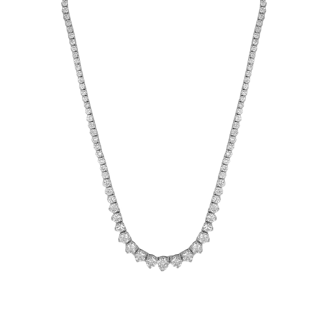 14kt White Gold Lab Diamond Tennis Necklace
