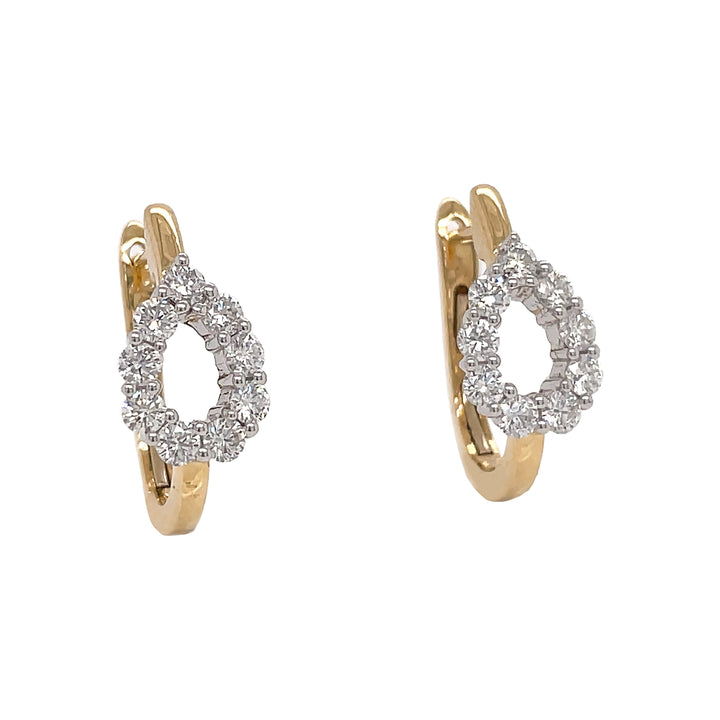 18kt Yellow and White Gold Diamond Earring