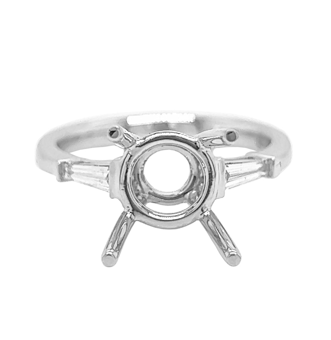 18kt White Gold Diamond Semi Mount