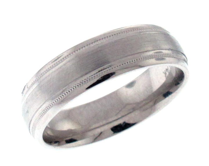 14kt White Gold Men's Wedding Band