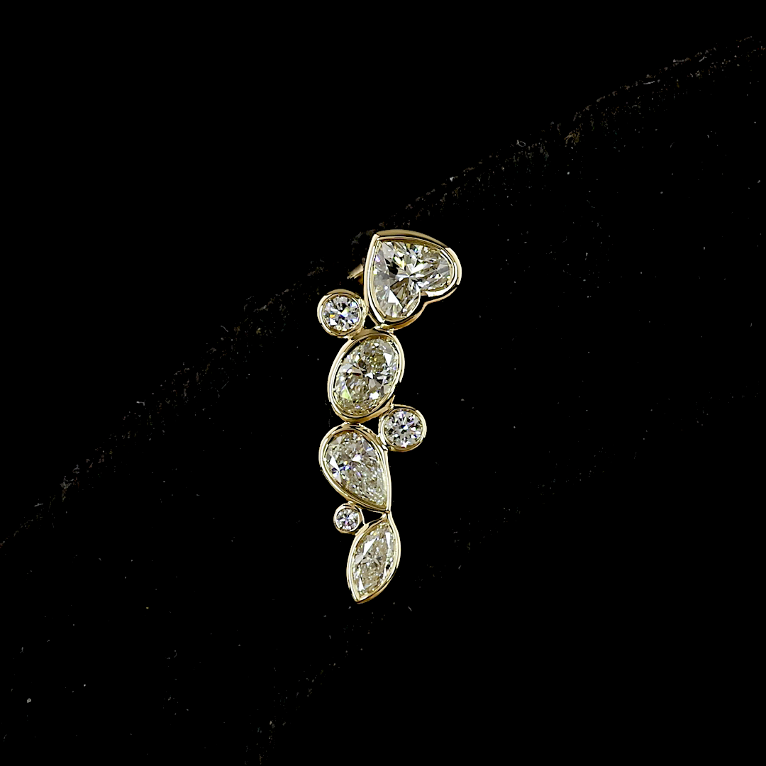 14kt Yellow Gold Lab Diamond Earring