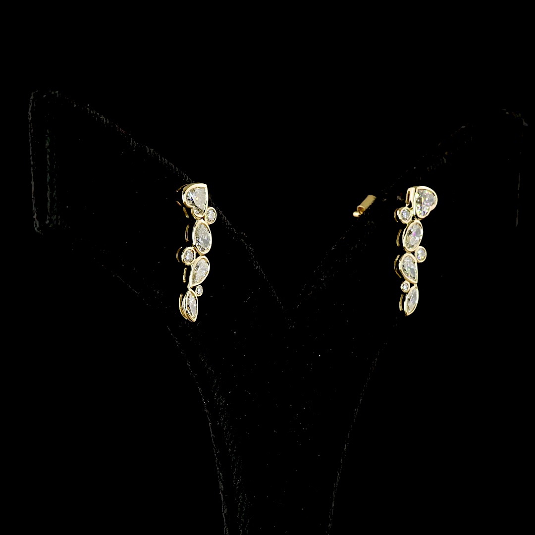 14kt Yellow Gold Lab Diamond Earring