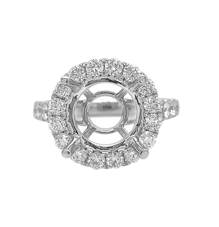 18kt White Gold Diamond Semi Mount
