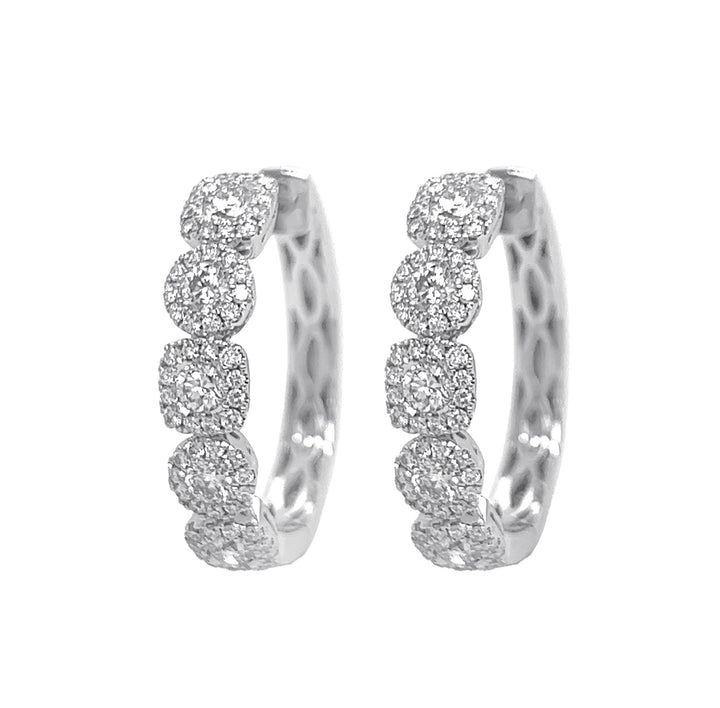 18kt White Gold Diamond Earrings