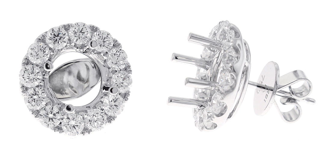 18kt White Gold Diamond Earrings Jacket