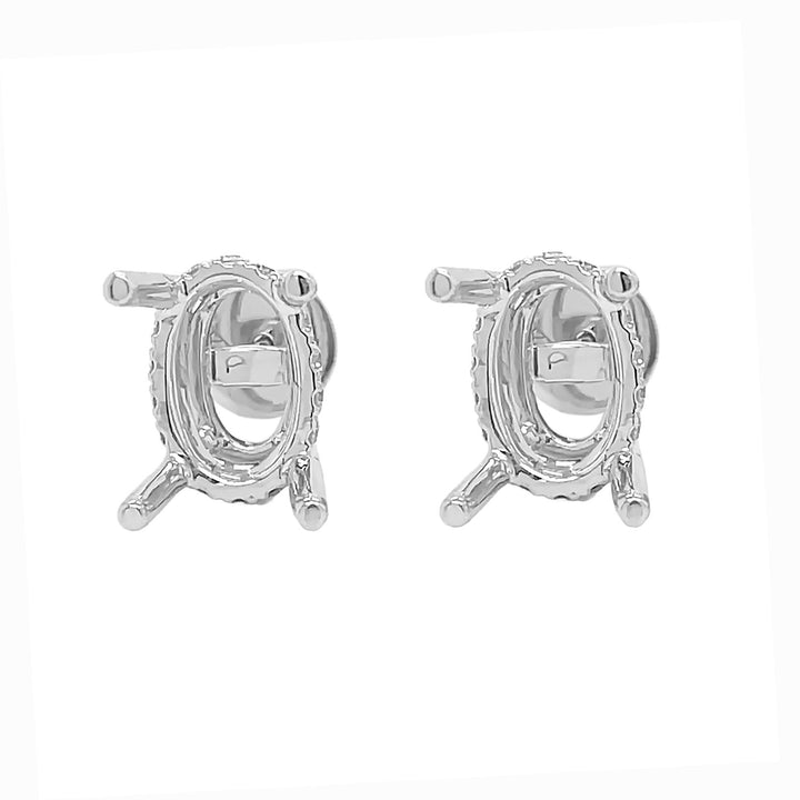 18kt White Gold Diamond Earring Mounting