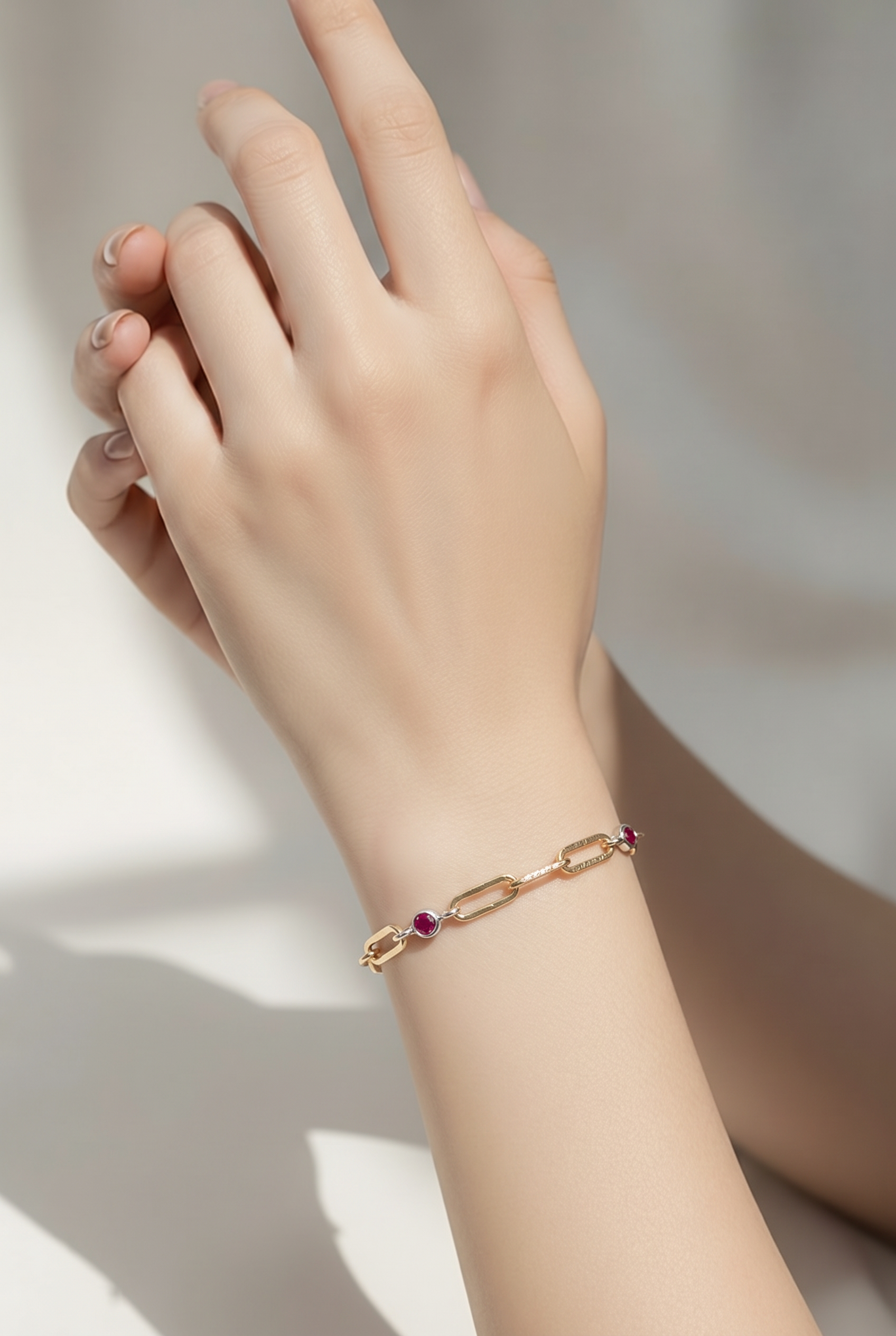 18kt Yellow And White Gold Ruby Bracelet