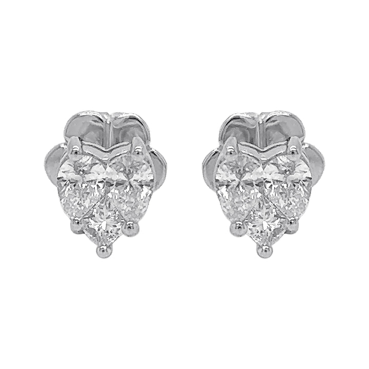 18kt White Gold Diamond Earrings