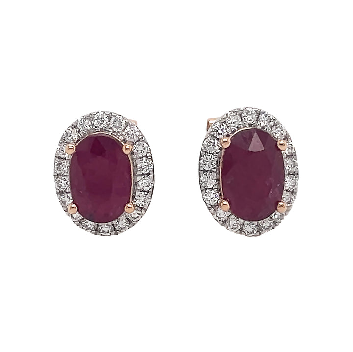 18kt Rose Gold Diamond Studs