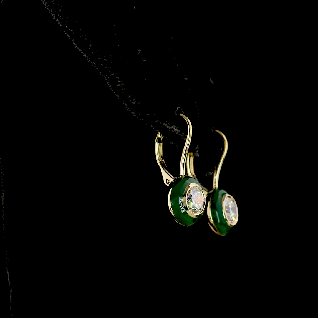 14kt Yellow Gold Lab Diamond Earrings