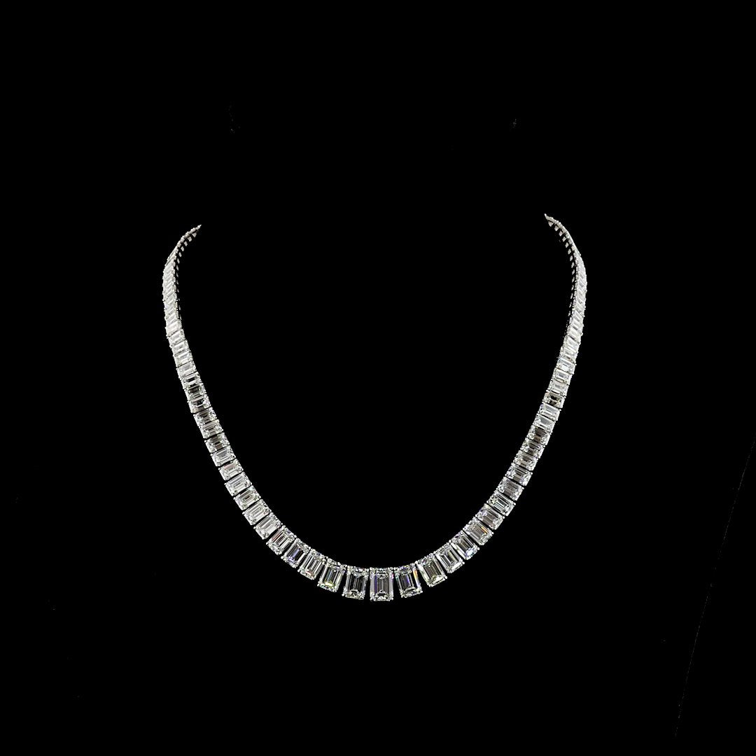 14kt White Gold Lab Diamond Tennis Necklace