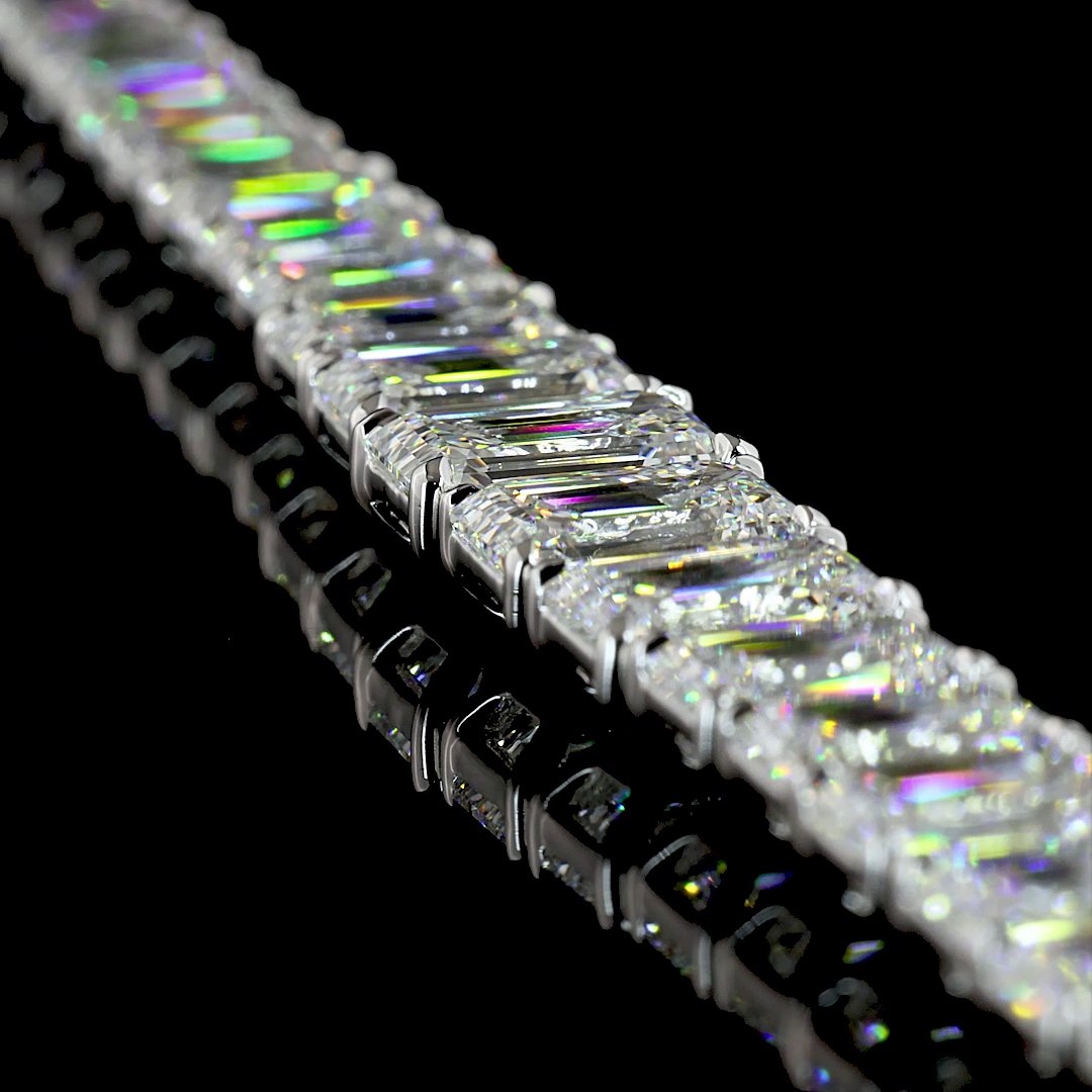 14kt White Gold Lab Diamond Tennis Necklace
