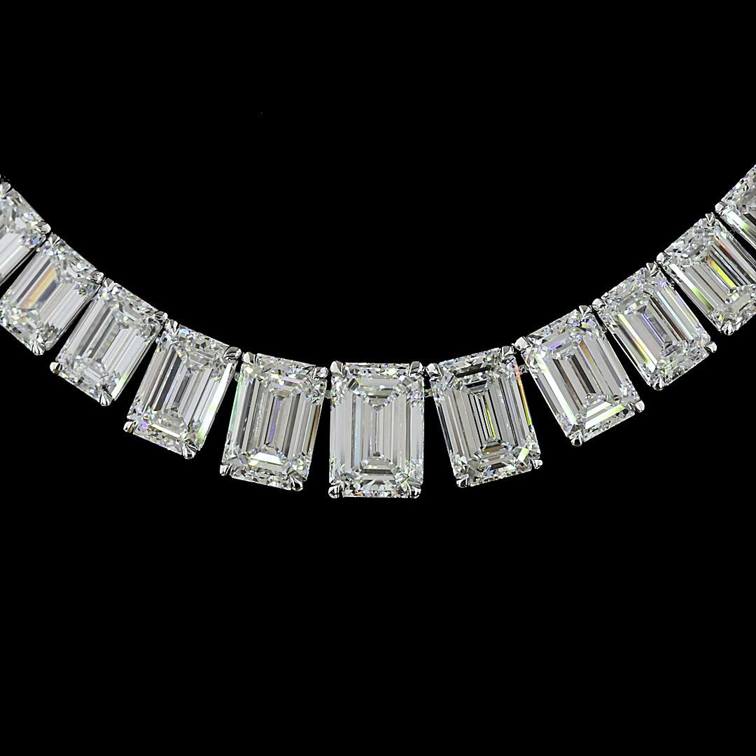 14kt White Gold Lab Diamond Tennis Necklace