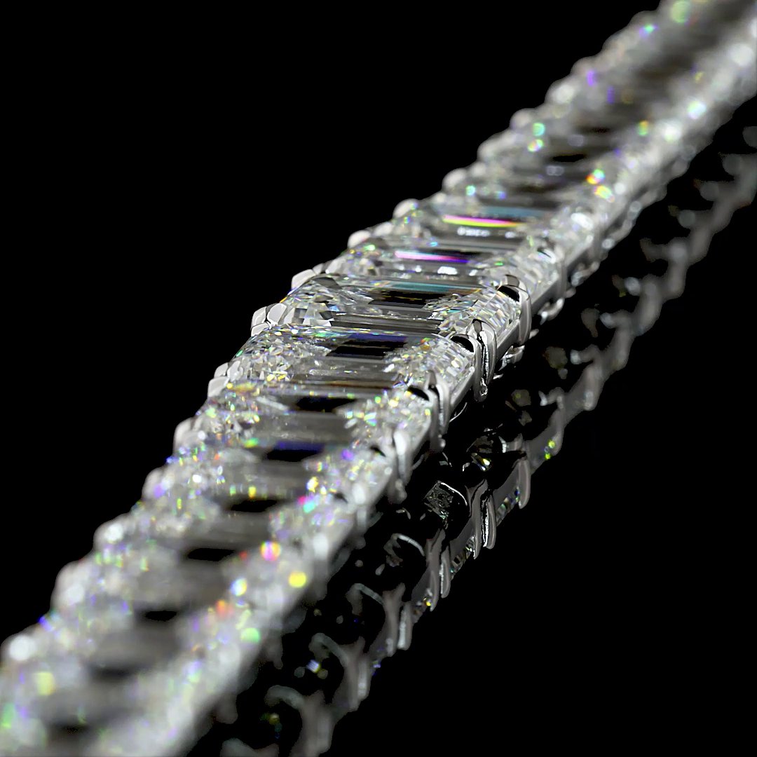 14kt White Gold Lab Diamond Tennis Necklace
