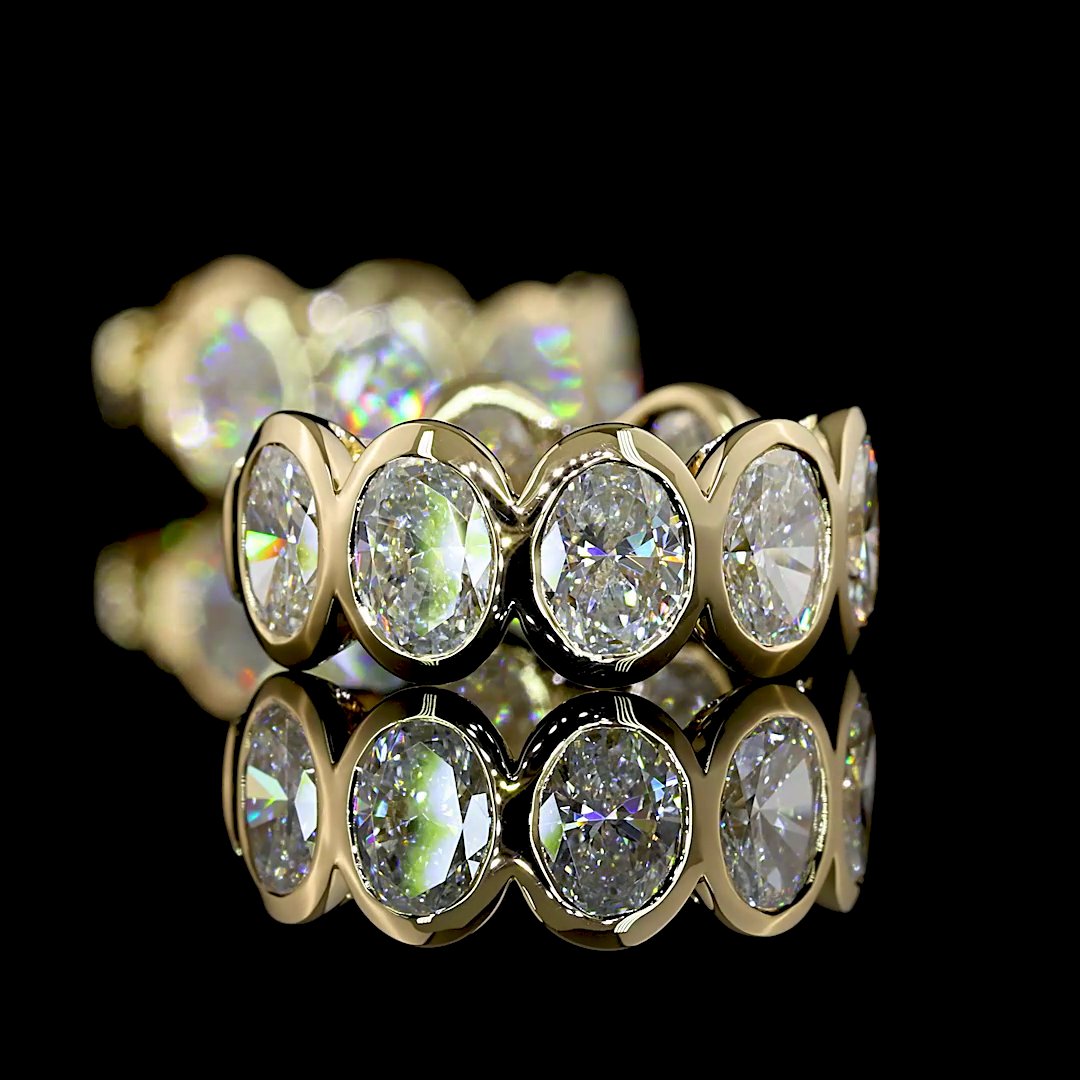 14kt Yellow Gold Lab Diamond Huggie Earrings